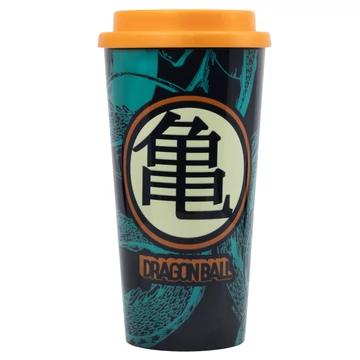 Dragon Ball duplafalú műanyag kávés pohár tetővel, 520 ml