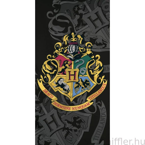 Harry Potter Black fürdőlepedő, strand törölköző 70x140cm