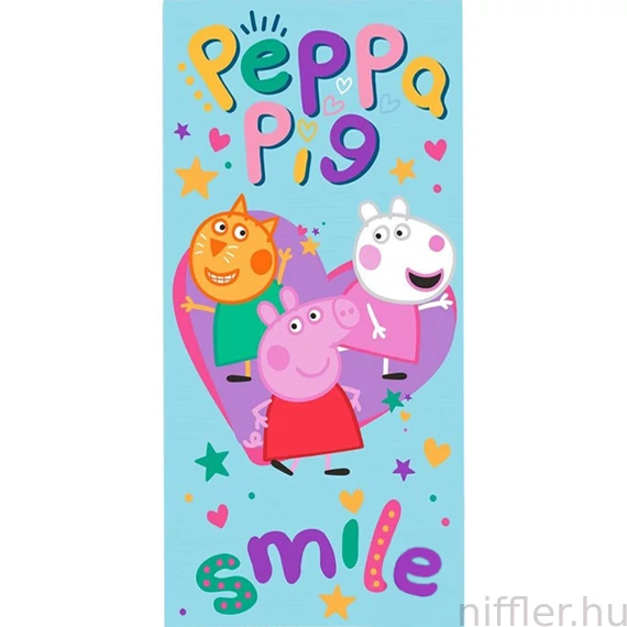 Peppa malac Smile fürdőlepedő, strand törölköző 70x140cm