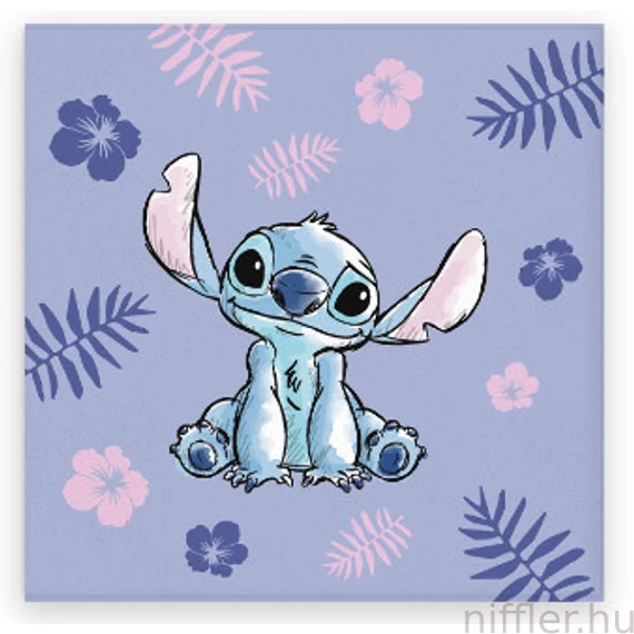 Disney Lilo és Stitch, A csillagkutya Purple kéztörlő, arctörlő, törölköző 30x30cm