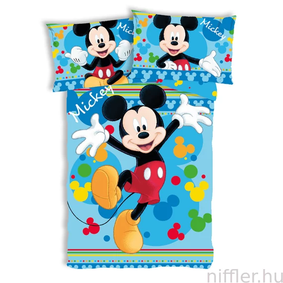 Disney Mickey Joyful gyerek, ovis ágyneműhuzat 100×135 cm, 40×60 cm