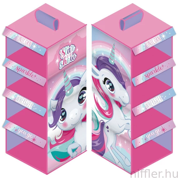 Unikornis Sparkle függő szekrényrendező 4 részes