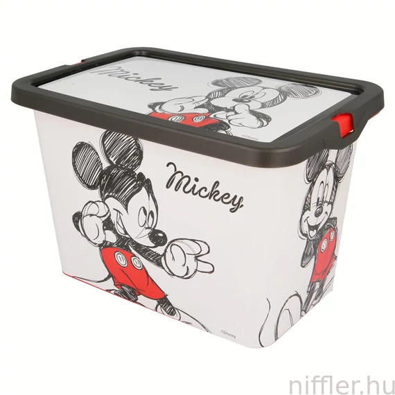 Disney Mickey egér játéktároló doboz tetővel, 7 Literes