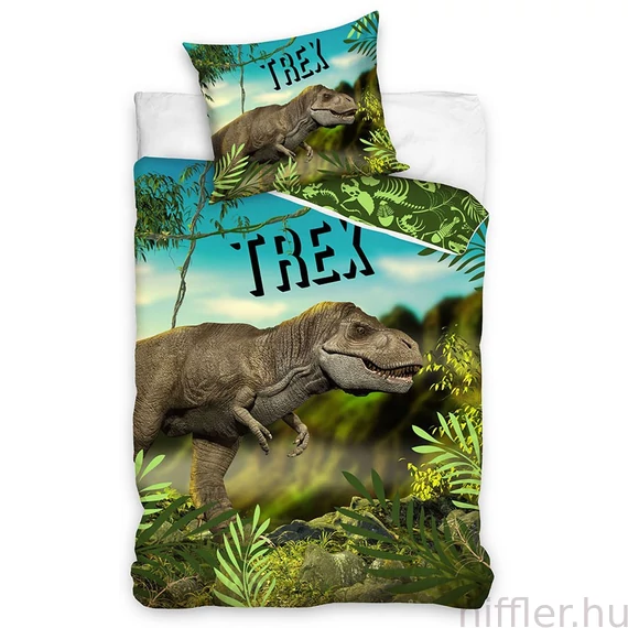 Dinoszaurusz T-Rex ágyneműhuzat 140×200cm, 70×90 cm