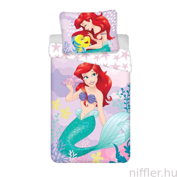 Disney Hercegnők Ariel Pink ágyneműhuzat 140×200cm, 70×90 cm