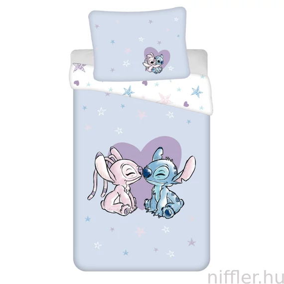 Disney Lilo és Stitch, A csillagkutya Heart ágyneműhuzat 140×200cm, 70×90 cm