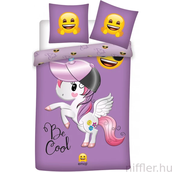 Emoji Unicorn ágyneműhuzat 140×200cm, 70×90 cm