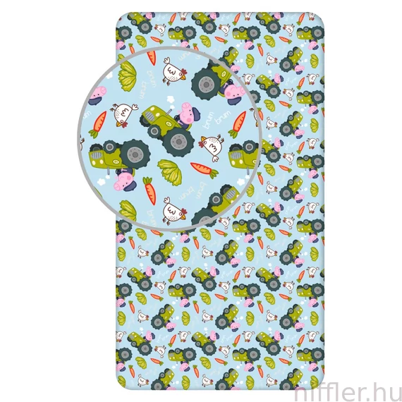 Peppa malac Farming gumis lepedő 90x200 cm