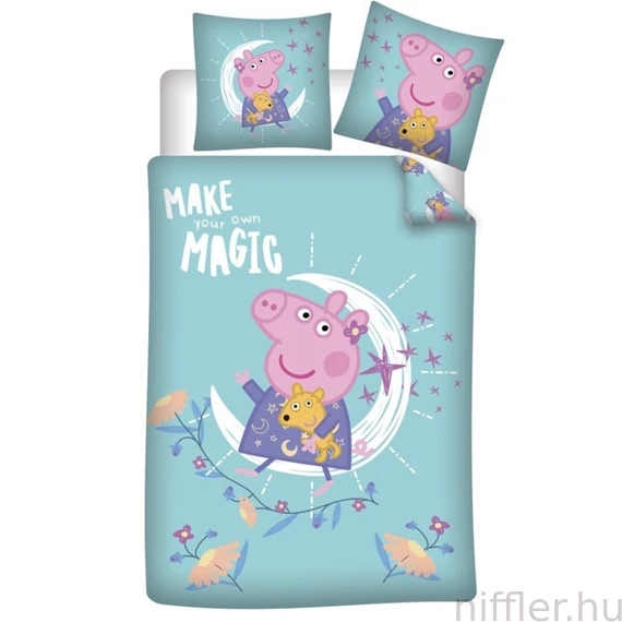 Peppa malac Magic ágyneműhuzat 140×200cm, 63×63 cm microfibre
