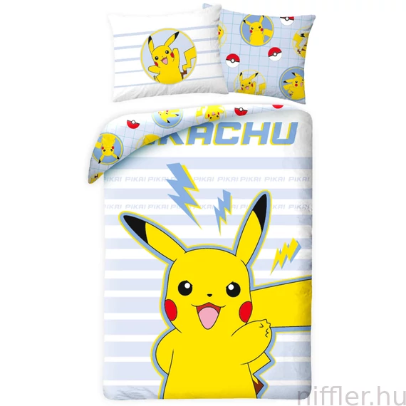 Pokémon Thunderbolt ágyneműhuzat 140×200cm, 70×90 cm
