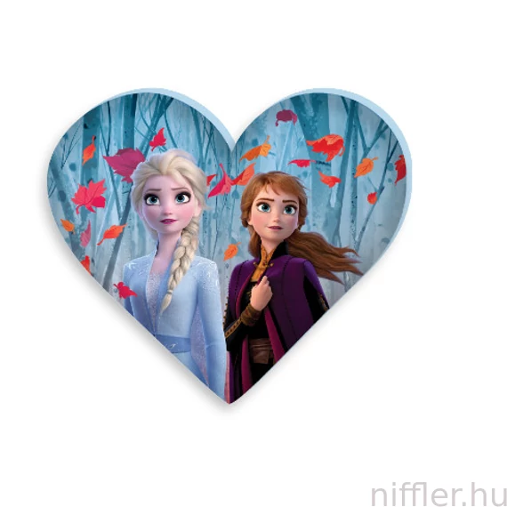 Disney Jégvarázs Leaf formapárna, díszpárna 35x30 cm Velúr