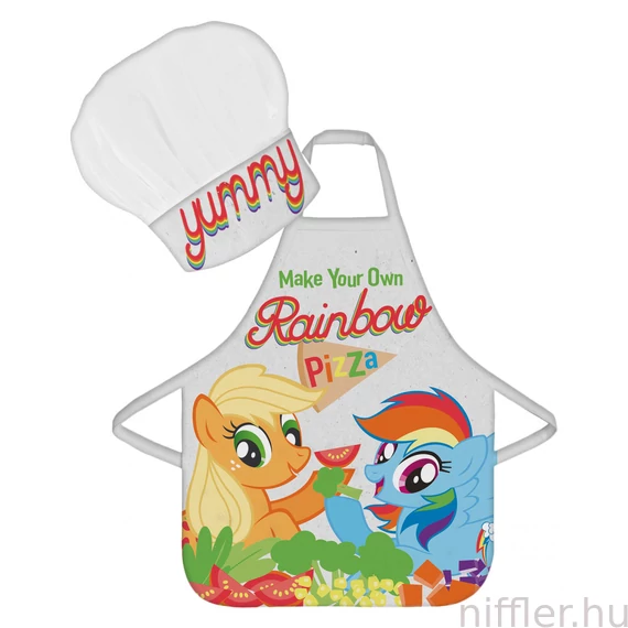 Én kicsi pónim Rainbow Pizza gyerek kötény 2 darabos szett