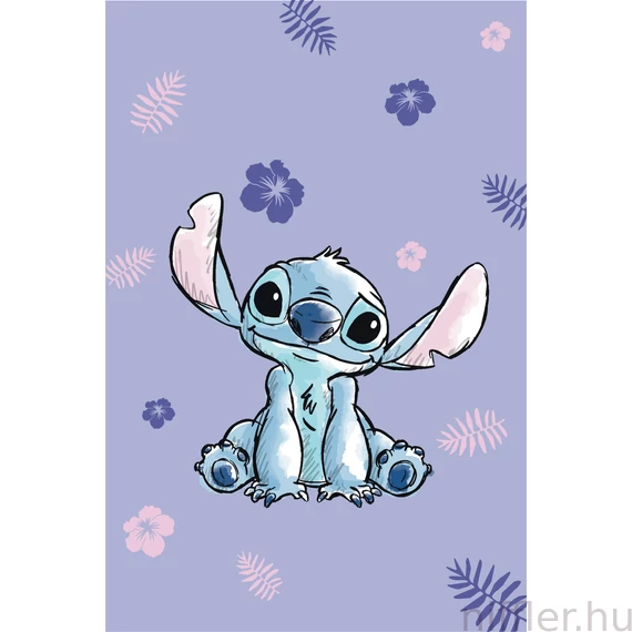 Disney Lilo és Stitch, A csillagkutya Purple mikroflanel takaró 100x150cm