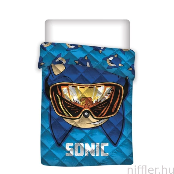 Sonic a sündisznó steppelt ágytakaró, paplan 140x200cm