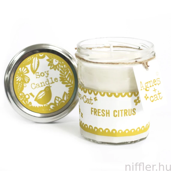 Szójagyertya Befőttes Üvegben - Citrus/220g