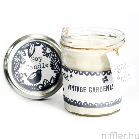 Szójagyertya Befőttes Üvegben - Vintage Gardénia/220g