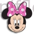 Kép 3/3 - Disney Minnie Head 3D formapárna díszpárna 35 cm Velúr